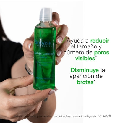 Gel de limpieza facial con ácido glicólico AHA para piel mixta a grasa - gel ligero | Biobásica