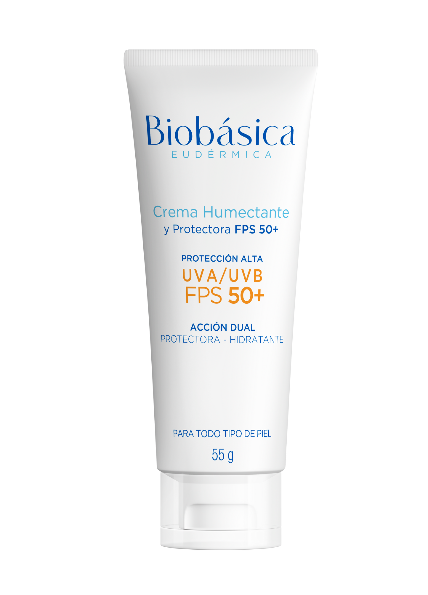 Crema humectante y protectora con color FPS 50+ – Biobásica